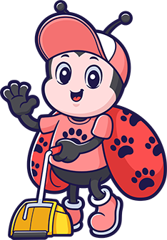 Ladybug Scooping Mascot - Small